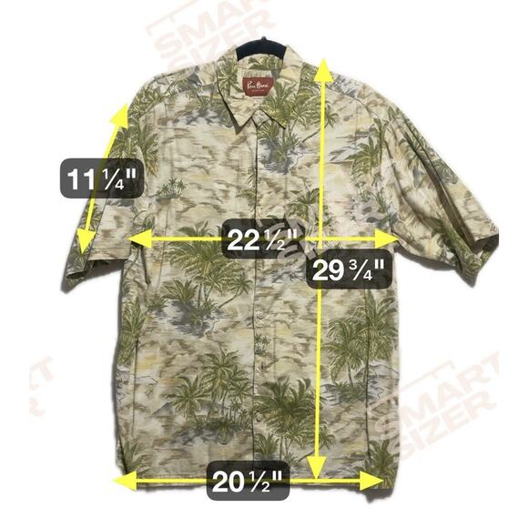 Pau Hana Hawaii Camp Shirt Men’s Large Palm Trees Tiki Hut Island Vintage - Picture 8 of 8